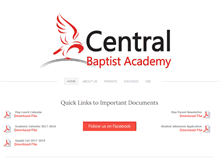 Tablet Screenshot of centralbaptistacademy.org